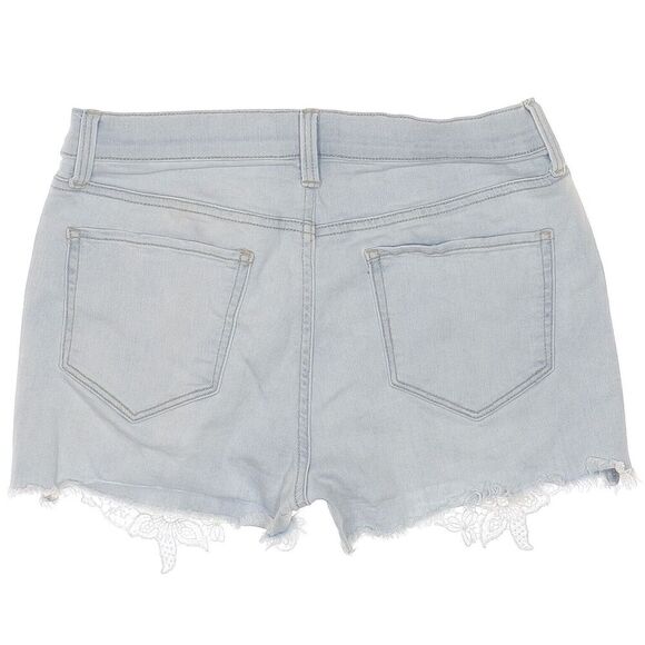 Mudd Jean Shorts Junior 9 W28 High Rise Shortie Flx Stretch Distressed Denim - Picture 2 of 7
